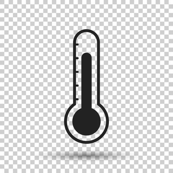 温度计图标。孤立的背景目标平面矢量图. — 图库矢量图片