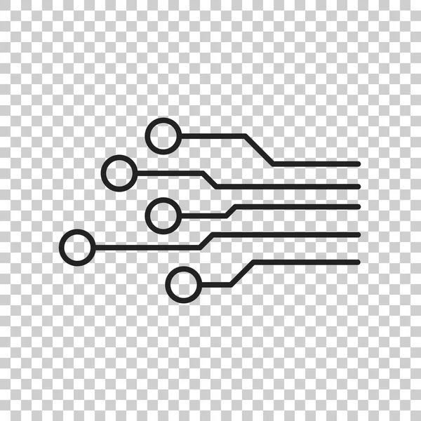 Icono de placa de circuito. Esquema tecnológico símbolo vector plano ilustración sobre fondo aislado . — Vector de stock