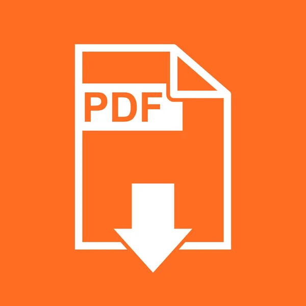 PDF ke stažení vektorové ikony. Jednoduchý plochý piktogram pro podnikání, marketing, internetové koncepce. Vektorové ilustrace na pozadí. — Stockový vektor