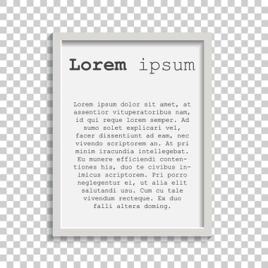 Beyaz arka plan üzerinde izole gerçekçi fotoğraf çerçevelemek. Fotoğraf çerçeve vektör çizim.