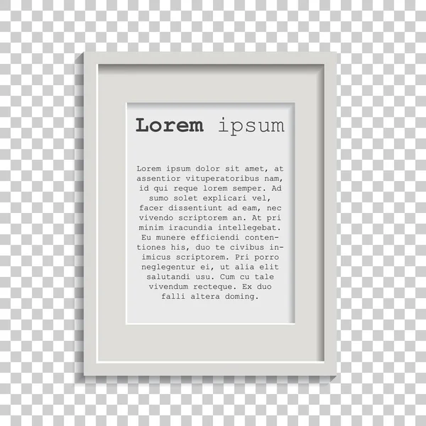 Realistic photo frame isolated on white background. Pictures frame vector illustration. — Stock Vector