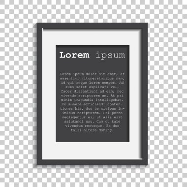 Gerçekçi fotoğraf çerçevesi üzerinde izole arka plan izole. Fotoğraf çerçeve vektör çizim.