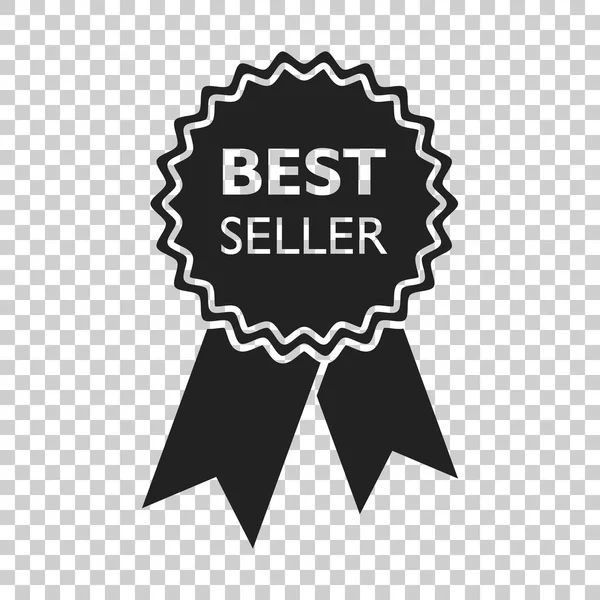Icona del nastro del best seller. Illustrazione vettoriale medaglia in stile piatto su sfondo isolato . — Vettoriale Stock