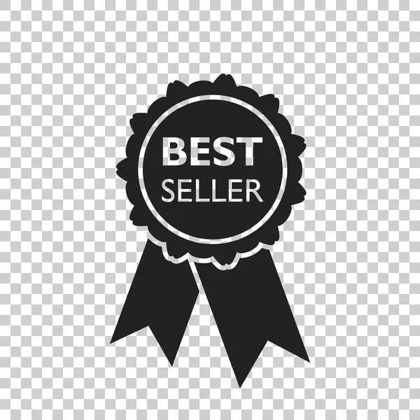 Nejlepší prodejce ikona stužkou. Vektorové ilustrace v ploché styl na izolované pozadí medaile. — Stockový vektor