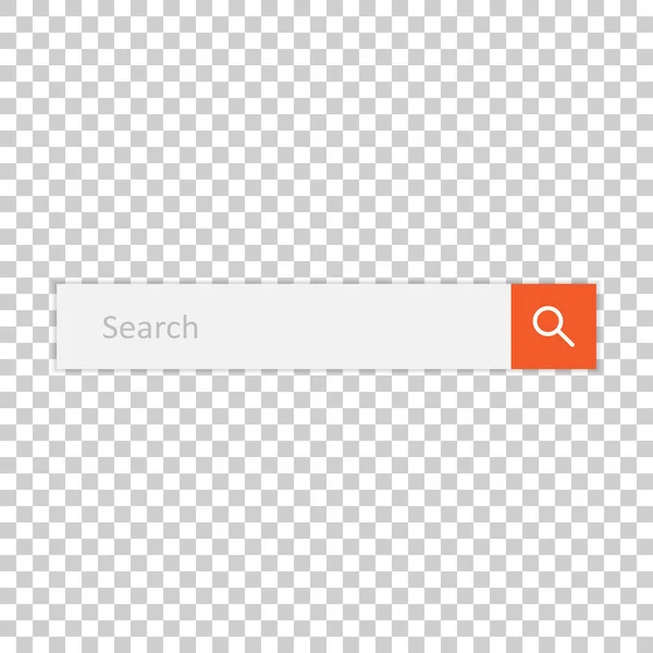 Campo da barra de pesquisa. Elemento de interface vetorial com botão de pesquisa. Ilustração vetorial plana em fundo isolado . — Vetor de Stock