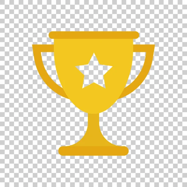 Εικονίδιο επίπεδη διάνυσμα Κύπελλο τρόπαιο. Απλή νικητής σύμβολο. Χρυσό εικονογράφηση που απομονώνονται σε απομονωμένες φόντο. — Διανυσματικό Αρχείο