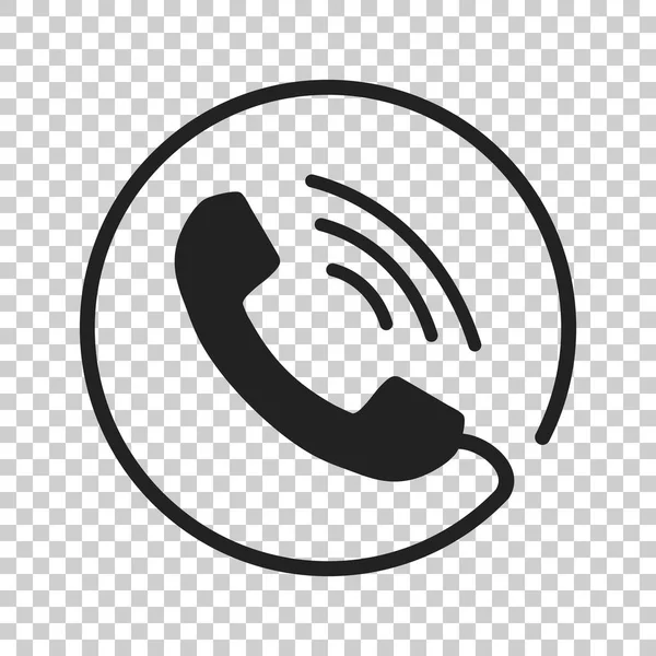 Telefon-Icon-Vektor, Kontakt, Support-Service-Zeichen auf isoliertem Hintergrund. Telefon, Kommunikationsikone im flachen Stil. — Stockvektor