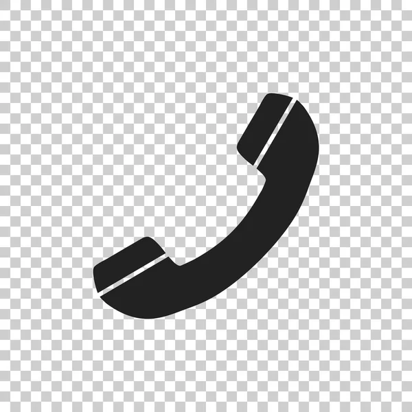 Telefon-Icon-Vektor, Kontakt, Support-Service-Zeichen auf isoliertem Hintergrund. Telefon, Kommunikationsikone im flachen Stil. — Stockvektor