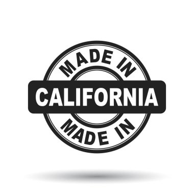 California siyah pul yaptı. Beyaz arka plan üzerinde vektör çizim