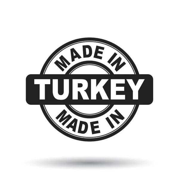 Timbro nero made in Turkey. Illustrazione vettoriale su sfondo bianco — Vettoriale Stock