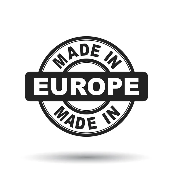 Made in Europe black stamp. Vector illustration on white background — Stock Vector