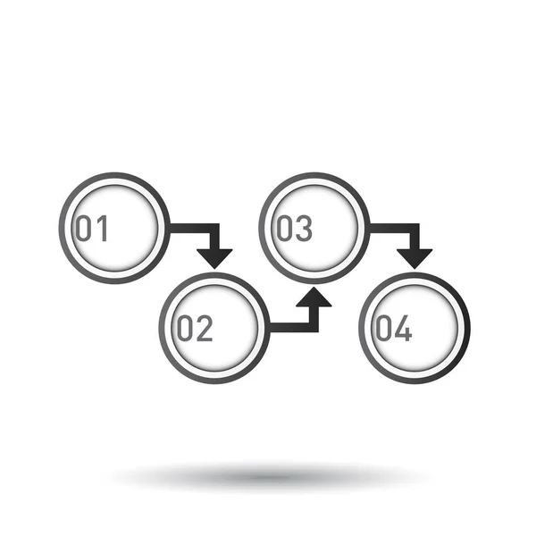 Diseño infográfico sobre fondo blanco. Ilustración vectorial plana — Archivo Imágenes Vectoriales