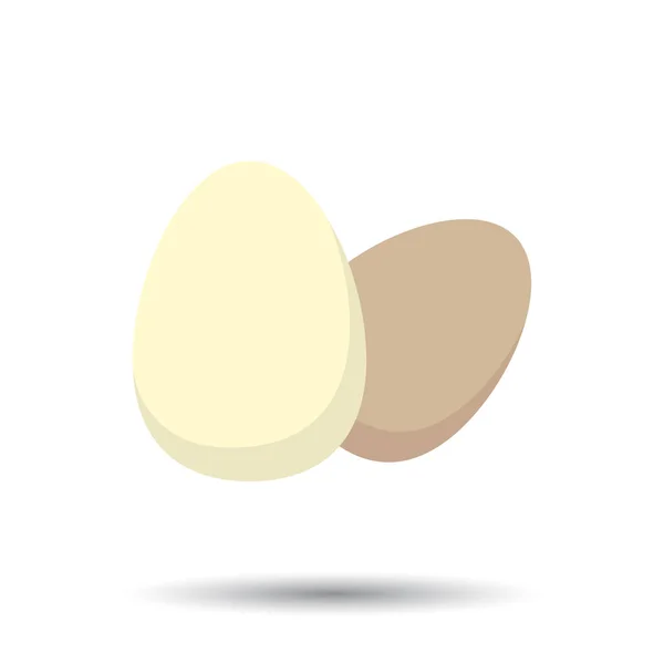 卵アイコン。白い背景の上のフラットのベクトル図 — ストックベクタ