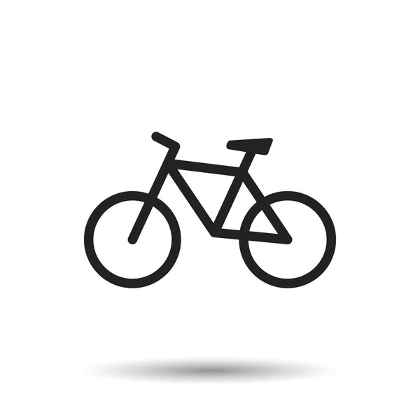 Значок велосипеда на белом фоне. Велосипедная векторная иллюстрация в плоском стиле. Иконки для дизайна, сайт . — стоковый вектор