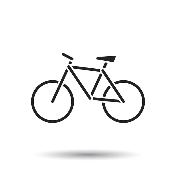 Icono de bicicleta sobre fondo blanco. Ilustración vectorial de bicicletas en estilo plano. Iconos para el diseño, sitio web . — Archivo Imágenes Vectoriales