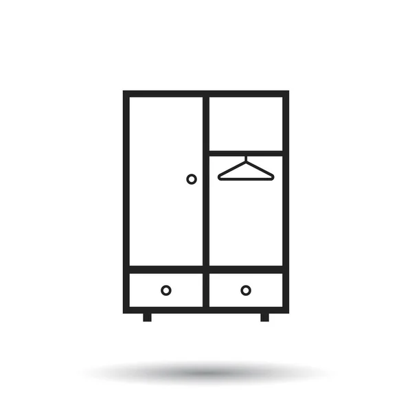 Icône de meubles d'armoire. Illustration vectorielle de meubles sur fond blanc . — Image vectorielle