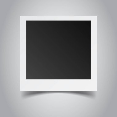 Arka plan beyaz boş retro fotoğraf karesinde izole. Vektör çizim.