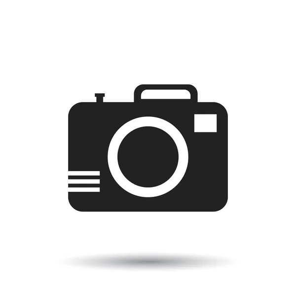 Icona della fotocamera su sfondo isolato. Illustrazione vettoriale piatto . — Vettoriale Stock