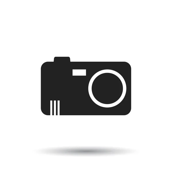 Icona della fotocamera su sfondo isolato. Illustrazione vettoriale piatto . — Vettoriale Stock