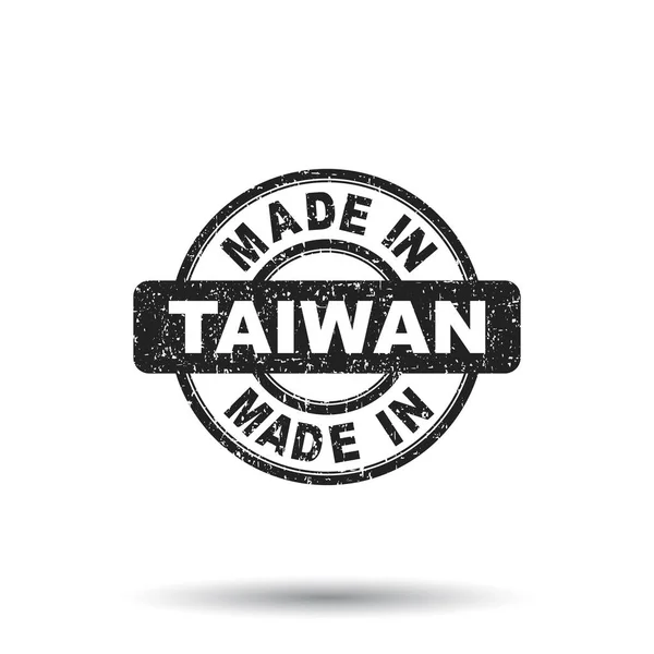 Feito em Taiwan selo. Ilustração vetorial sobre fundo branco —  Vetores de Stock