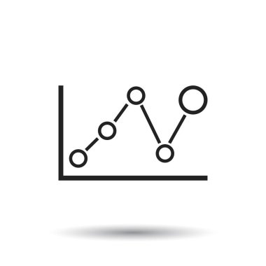 İş grafik simgesi. Beyaz arka plan üzerinde grafik düz vektör çizim.