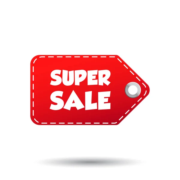 Super verkoop hang label. Label vectorillustratie op witte achtergrond — Stockvector