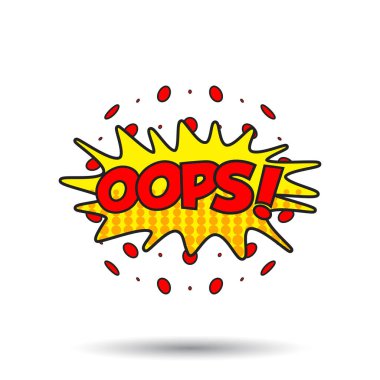 Ayy komik ses efektleri. Vektör çizim ses kabarcık konuşma word ve komik karikatür ifade ile geliyor.