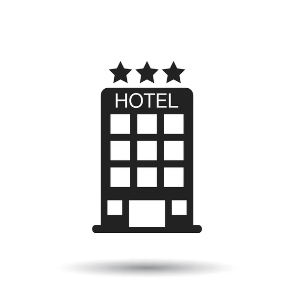 Το Hotel icon σε απομονωμένες φόντο. Απλή επίπεδη εικονόγραμμα για επιχειρηματική, μάρκετινγκ, internet έννοια. Μοντέρνα σύγχρονη διάνυσμα σύμβολο για σχεδιασμό web site ή εφαρμογή για κινητά. — Διανυσματικό Αρχείο
