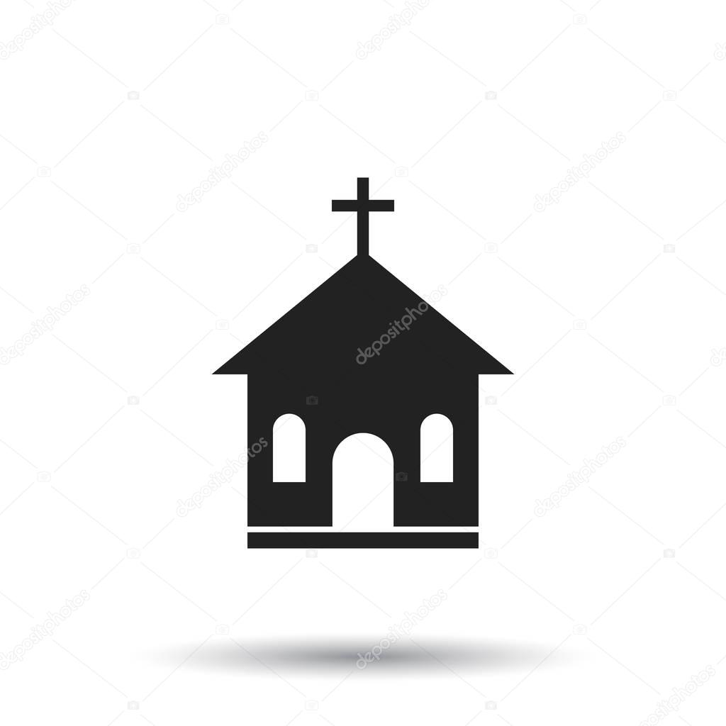 Church sanctuary vector illustration icon. Simple flat pictogram for business, marketing, mobile app, internet on white background