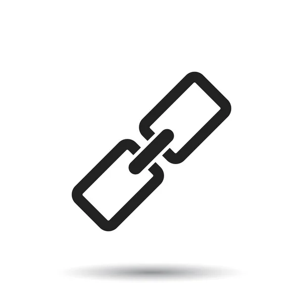 Kettensymbolvektordarstellung in flachem Stil isoliert auf weißem Hintergrund. Verbindungssymbol für Websitedesign, Logo, App, ui. — Stockvektor