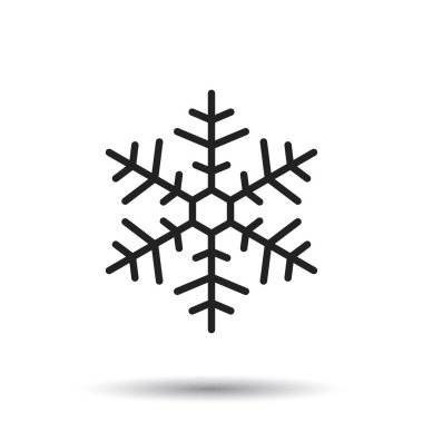 Beyaz arka plan üzerinde izole düz Stil simge vektör çizimde kar tanesi. Web sitesi tasarımı, logo, app, UI kış simgesi.