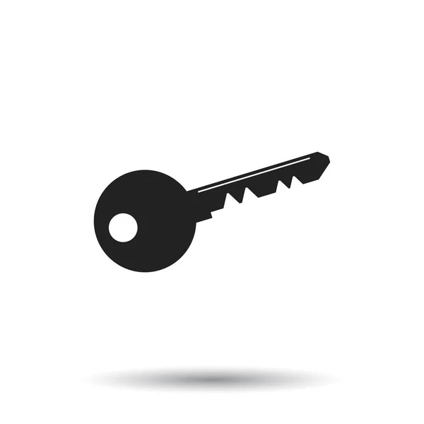 Ilustração vetorial Key Icon em estilo plano isolado sobre fundo branco. Símbolo de desbloqueio para web site design, logotipo, aplicativo, ui . —  Vetores de Stock