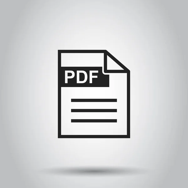 PDF ke stažení vektorové ikony. Jednoduchý plochý piktogram pro podnikání, marketing, internetové koncepce. Vektorové ilustrace na šedém pozadí. — Stockový vektor