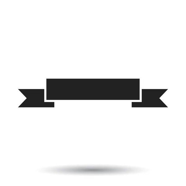 Icona del distintivo. Illustrazione vettoriale a nastro in stile piatto su sfondo bianco . — Vettoriale Stock