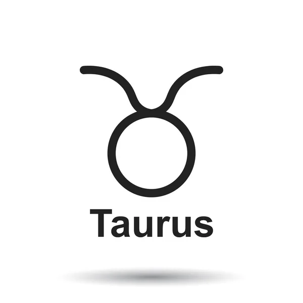 Toro segno zodiacale. Astrologia piatta illustrazione vettoriale su sfondo bianco . — Vettoriale Stock