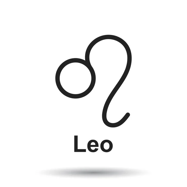 Segno zodiacale Leone. Astrologia piatta illustrazione vettoriale su sfondo bianco . — Vettoriale Stock