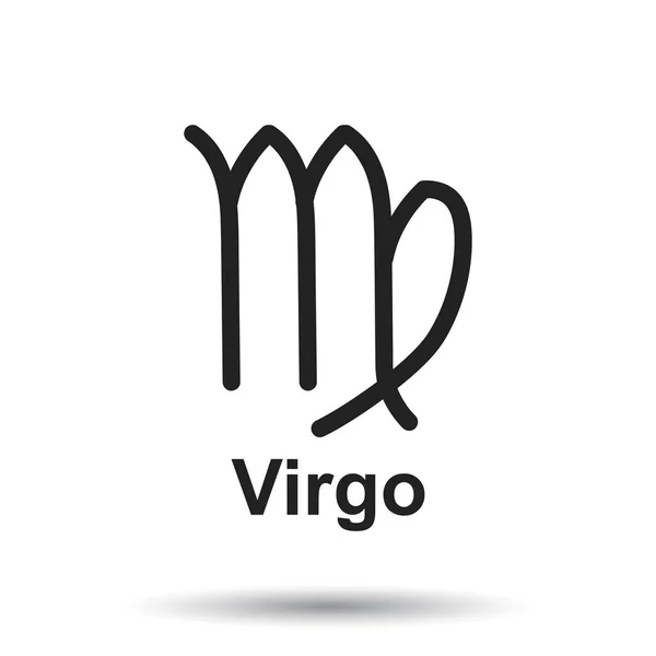 Segno zodiacale della Vergine. Astrologia piatta illustrazione vettoriale su sfondo bianco . — Vettoriale Stock