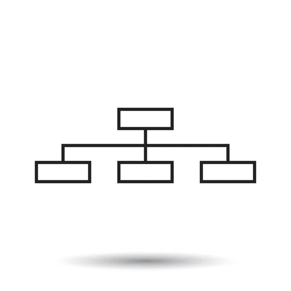 Estructura simple icono plano. Ilustración vectorial sobre fondo blanco . — Vector de stock