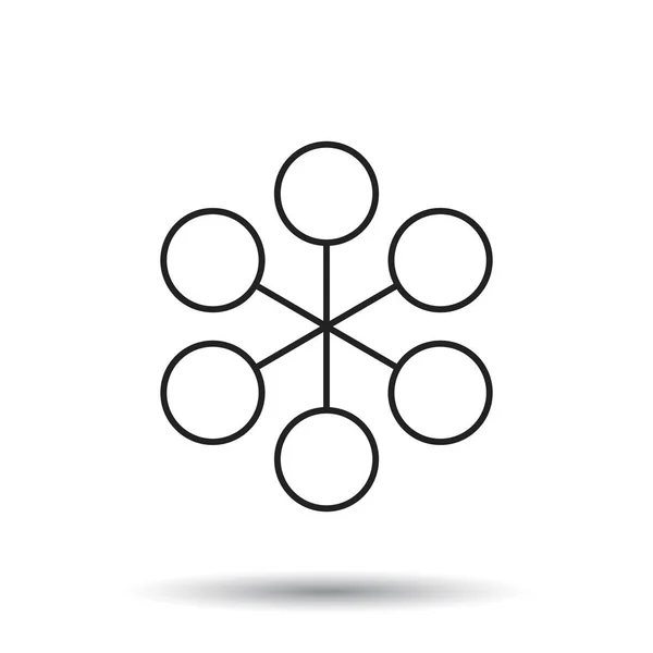 Estructura simple icono plano. Ilustración vectorial sobre fondo blanco . — Vector de stock