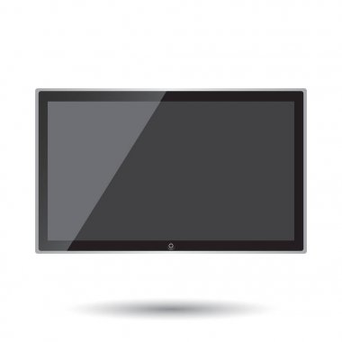 Beyaz arka plan üzerinde izole düz stilde TV simge vektör çizim. Web sitesi tasarımı, logo, app, UI televizyon simgesi.