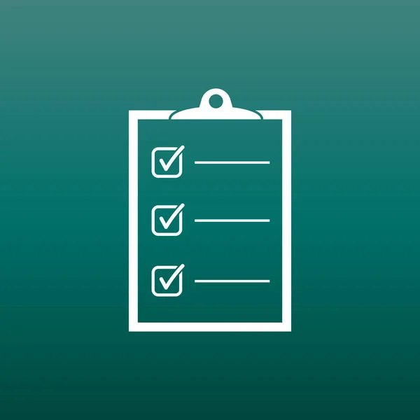 To do list icon. Checklist, task list vector illustration in flat style. Reminder concept icon on green background.