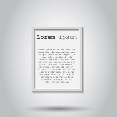 Gri arka plan üzerinde izole gerçekçi fotoğraf çerçevelemek. Fotoğraf çerçeve vektör çizim.