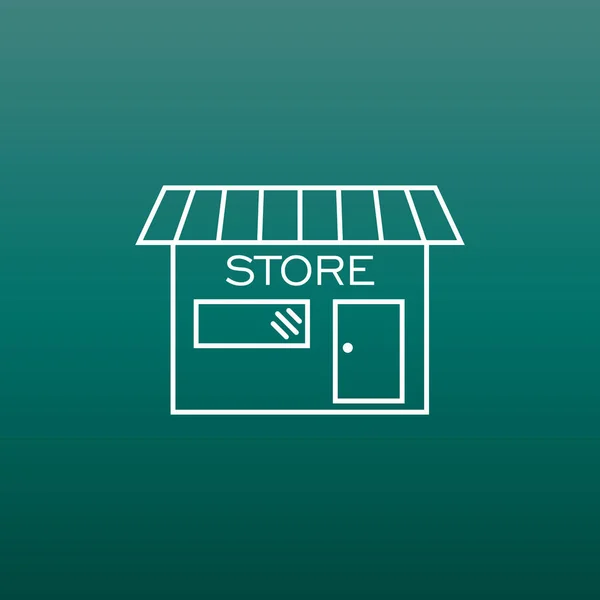 Lapos stílusú ikon-vektoros illusztráció tárolja. Shop-szimbólum. — Stock Vector