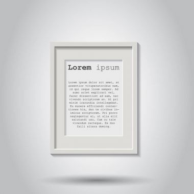 Gri arka plan üzerinde izole gerçekçi fotoğraf çerçevelemek. Fotoğraf çerçeve vektör çizim.