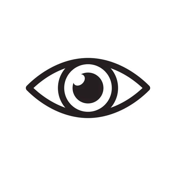 Simple eye icon vector. Eyesight pictogram in flat style. — Stock Vector