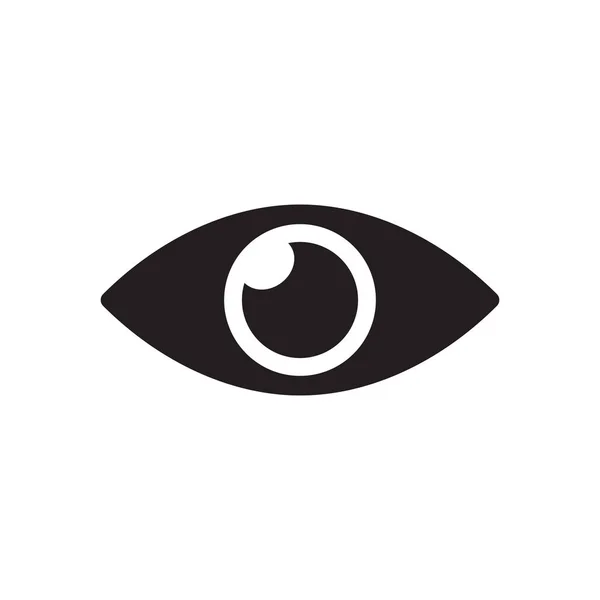 Простой вектор иконки глаза. Пиктограмма зрения в плоском стиле. — стоковый вектор