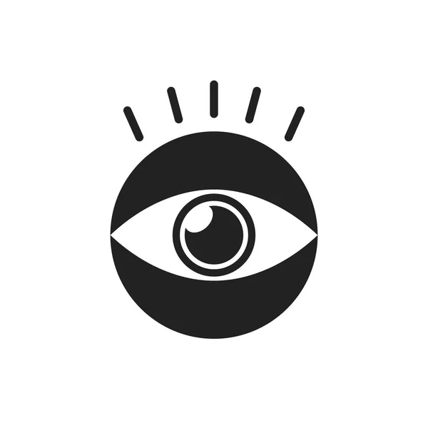 Simple eye icon vector. Eyesight pictogram in flat style. — Stock Vector