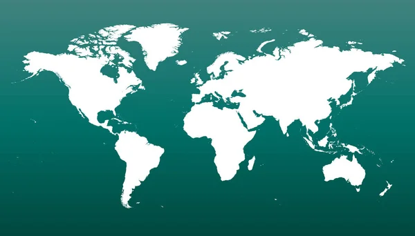 Красочная политическая карта мира на зеленом фоне. Векторный шаблон для сайта, инфографика, дизайн. Иллюстрация карты мира плоской Земли . — стоковый вектор