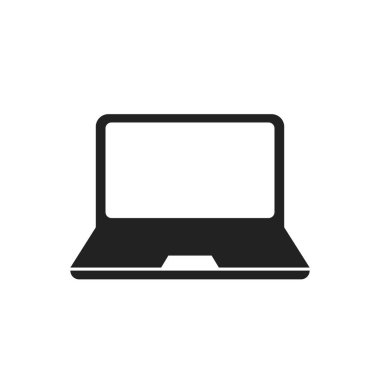 Dizüstü vektör çizim. Defter düz simgesi. PC simge.