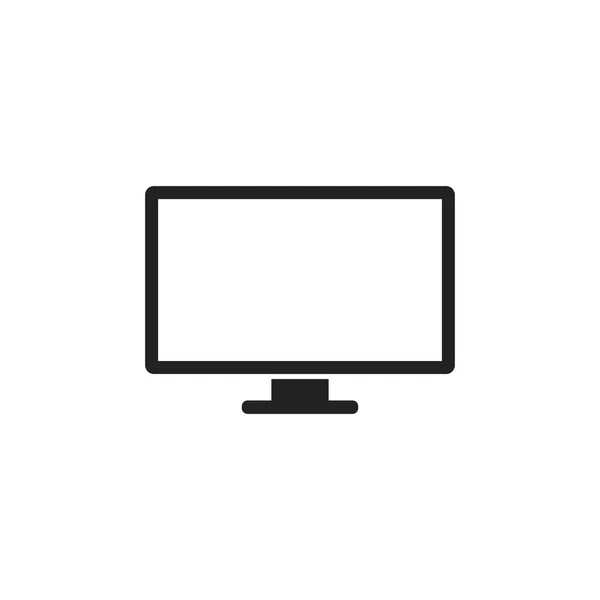 Computervektorillustration. Monitor flaches Symbol. TV-Symbol. — Stockvektor